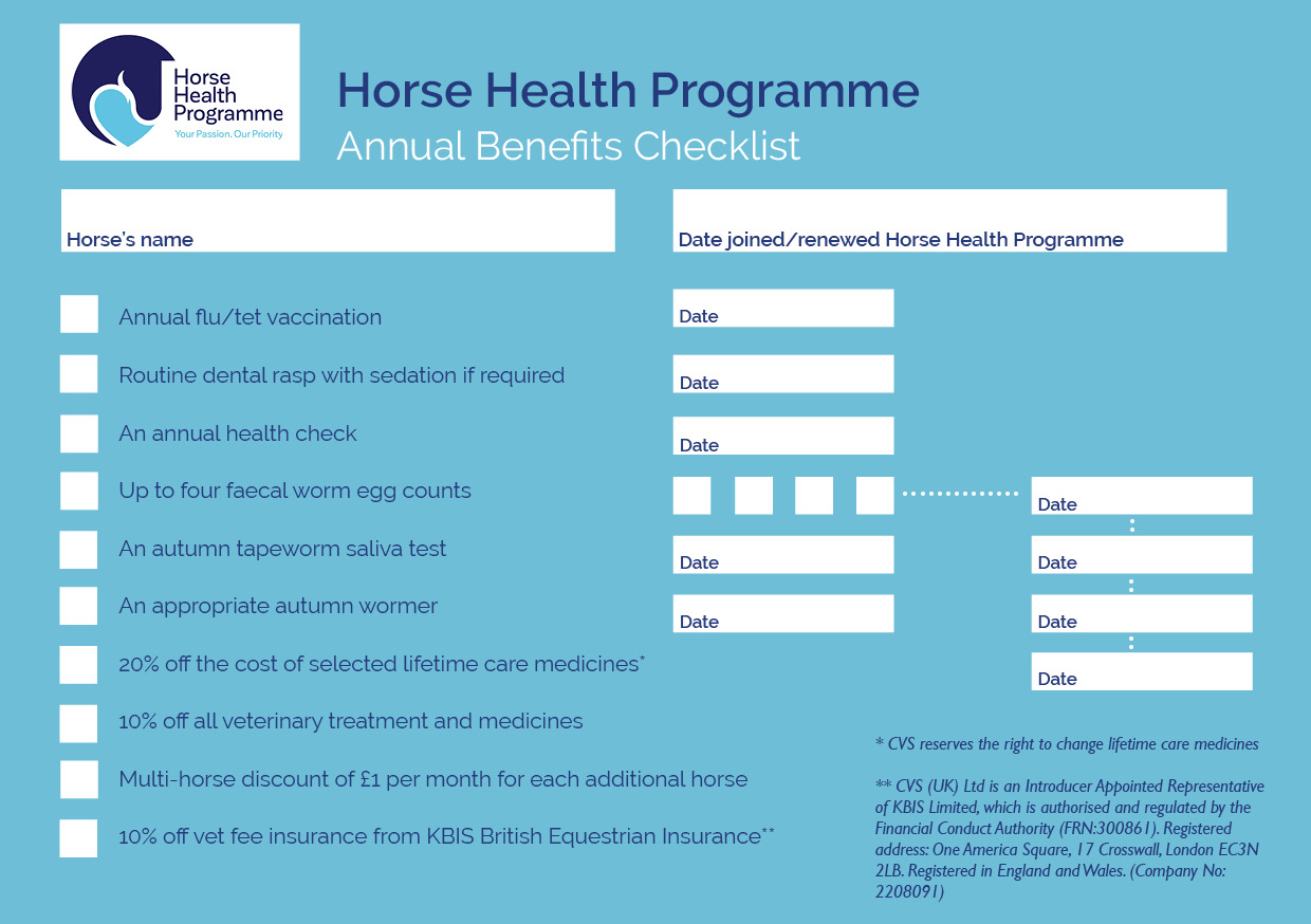 HHP Benefits Checklist